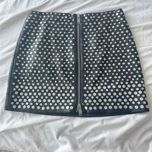 Nasty gal studded mini leather skirt